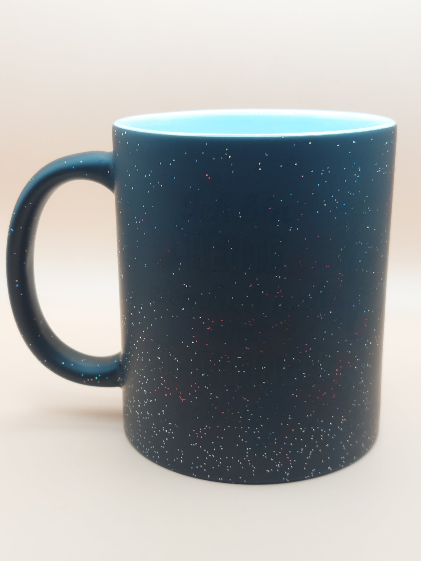Glitzer Farbwechseltasse mit Wunschmotiv